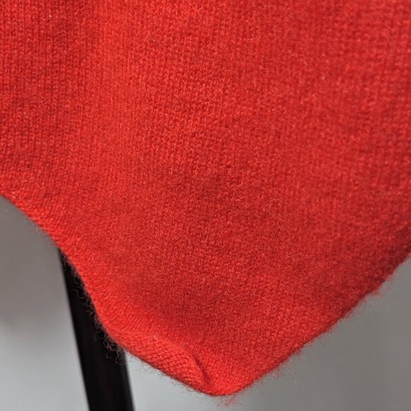 Neiman Marcus 100% Cashmere Sweater Womens Orange Asymmetrical Hem Luxe Tunic M? - Picture 5 of 12